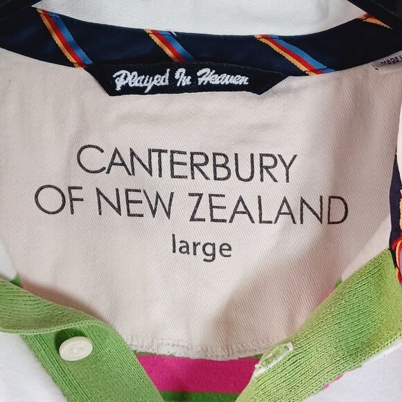 Canterbury of New Zealand Rugby Polo Shirt Embroidered Large Played in Heaven - Picture 3 of 10